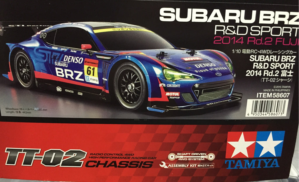 TAMIYA SUBARU BRZ R&D SPORT 2014 FUJI TT-02 NO ESC Kit 1:10