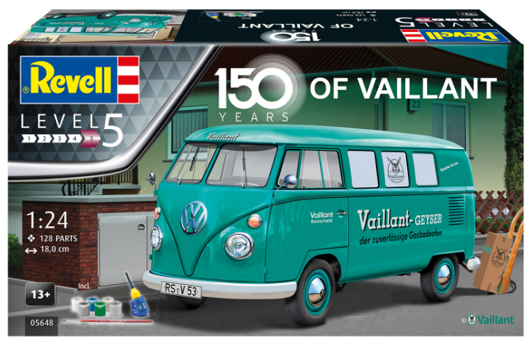 REVELL VW T1 Bus 150 Years of Vaillant Gift Set 1:24 - 05648