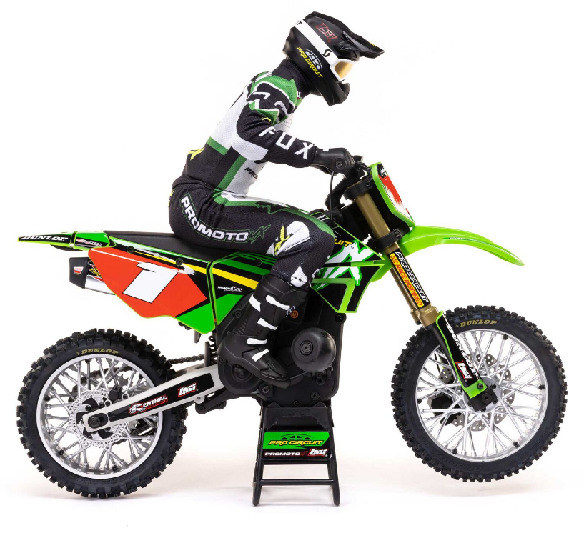 LOSI Promoto-MX Green RC Motorcycle Pro-Circuit Racing RTR 1:4 - LOS06002