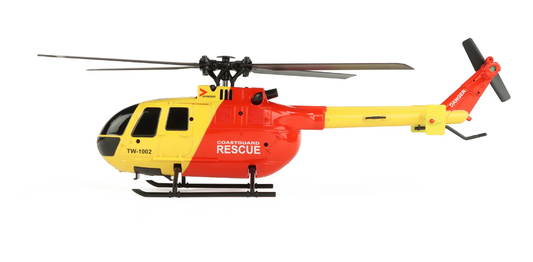 TWISTER BO-105 Rescue Helicopter 250 Flybarless Yellow/Red RTF - TWST1002YR