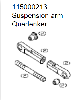 ANSMANN Rear Upper Suspension Arms suit Virus 2pcs - C115000213