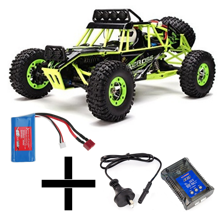 WL 1:12 ACROSS Gen2 4WD Rockracer + Extra Battery + 1 Hour Charger Bundle - WL12428+Bat+Charger&nbsp;