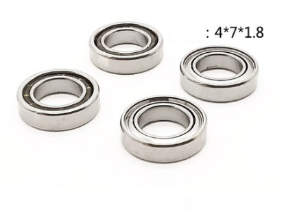 WLTOYS 4x7x1.8mm Wheel Bearings 4pcs - WL144001-1296