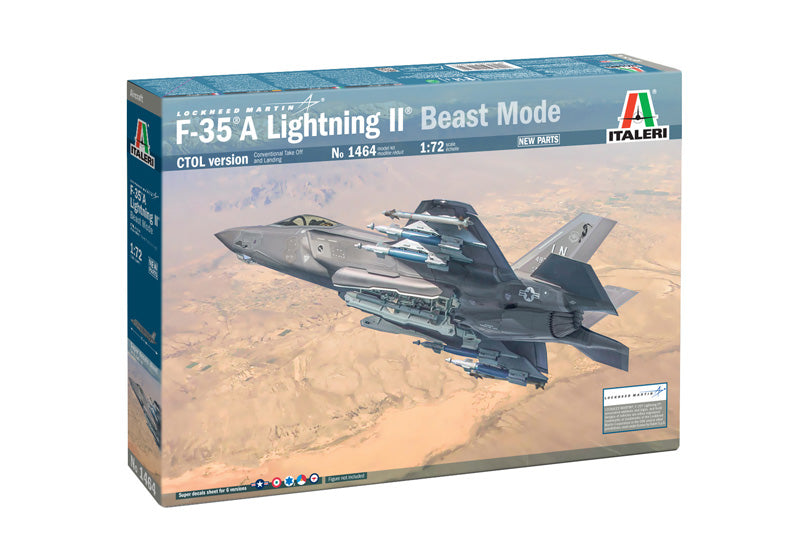 ITALERI F-35A Lightning II CTOL Beast Mode 1:72 - 1464S