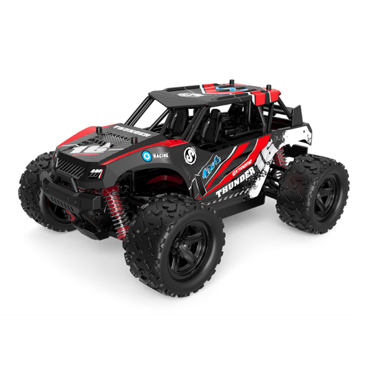 THUNDER 1:18 4WD TRUCK Red with 2.4Ghz Radio, Battery and Charger - TRC-18311