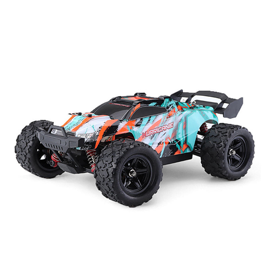 HURRICANE 1:18 4WD Stadium Truck Green/ Orange w/ 2.4ghz Radio, Battery and Charger - TRC-18322