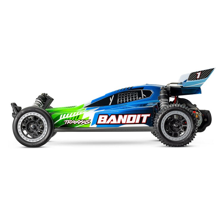 TRAXXAS BANDIT 2wd BUGGY Green w/ LED Lights, Battery & Charger 24054-61GRN