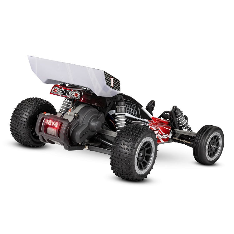 TRAXXAS BANDIT 2wd BUGGY Red/ Black w/ LED Lights, Battery & Charger 24054-61RBLK