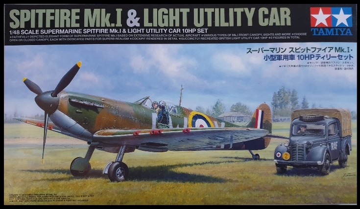 TAMIYA Supermarine Spitfire Mk. I w/ 10HP Light Utility Car 1:48 - 25211