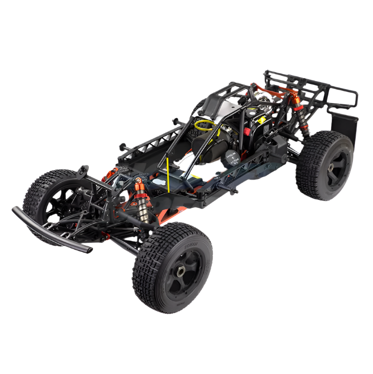 ROVAN Baja 1:5 5SC Short Course 2WD RTR with 29cc 2 Stroke Engine chassis detail - ROV-290SC