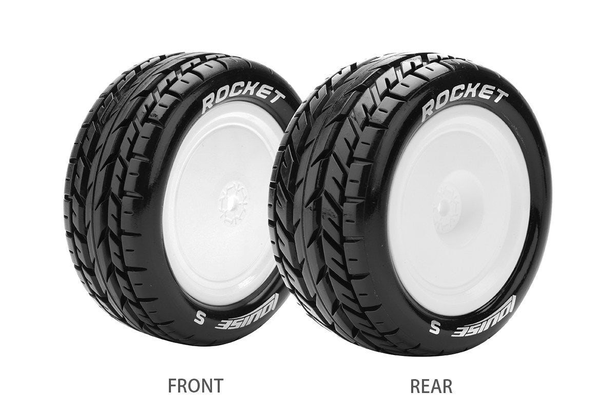 LOUISE E-ROCKET 1:10 Buggy Rr Wheel and Tyre 2pcs - LT3188SWKR