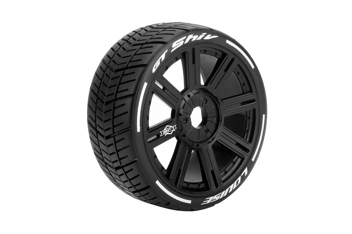 LOUISE GT SHIV 1:8 Truggy Black On Road MFT Wheel and Tyre 2pcs - LT3284SB