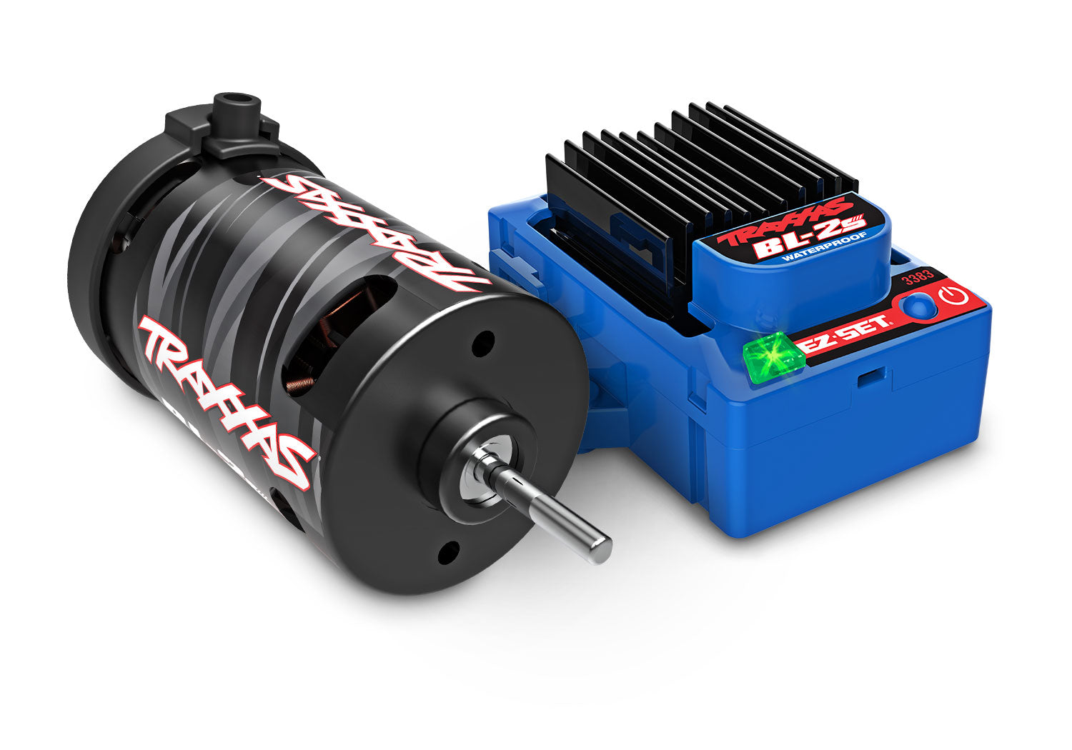 TRAXXAS BL-2S 3300kv Brushless Motor & 2S WP ESC - 3382