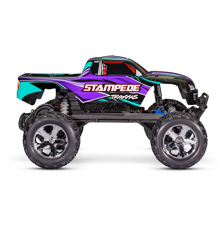 TRAXXAS STAMPEDE 2wd MONSTER TRUCK Purple w/ LED Lights, Battery & Charger 36054-61PRPL