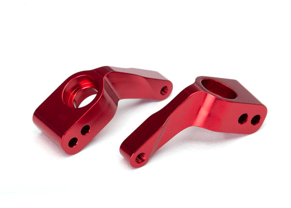 TRAXXAS Rear Stub Axle Carriers Red Aluminium w/ 5x11x4mm Bearings 2pcs - 3652X