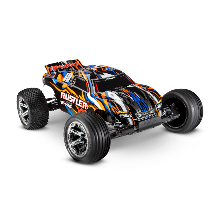 TRAXXAS RUSTLER VXL 2wd Stadium Truck Orange 3500kv Brushless Motor, Magnum 272R Trans - 37076-74ORNG