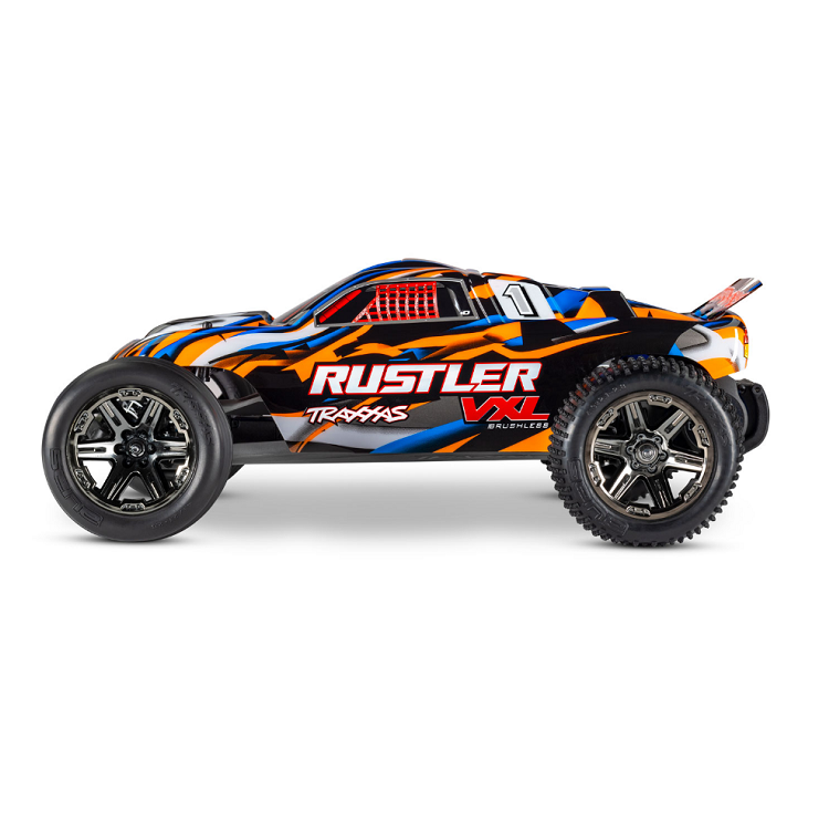 TRAXXAS RUSTLER VXL 2wd Stadium Truck Orange 3500kv Brushless Motor, Magnum 272R Trans - 37076-74ORNG