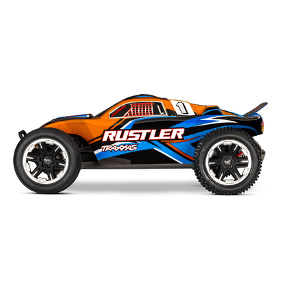 TRAXXAS RUSTLER 2wd Stadium Truck Orange w/ Battery & USB-C Charger - 37254-8ORNG