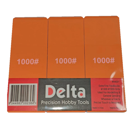 DELTA Flexblocks Extra Fine 1000/1200 Grit Sanding Blocks 3pcs - DL44001