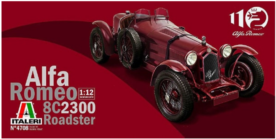 ITALERI Alfa Romeo 8c/2300 Roadster 110th Anniversary 1:12 - 4708S