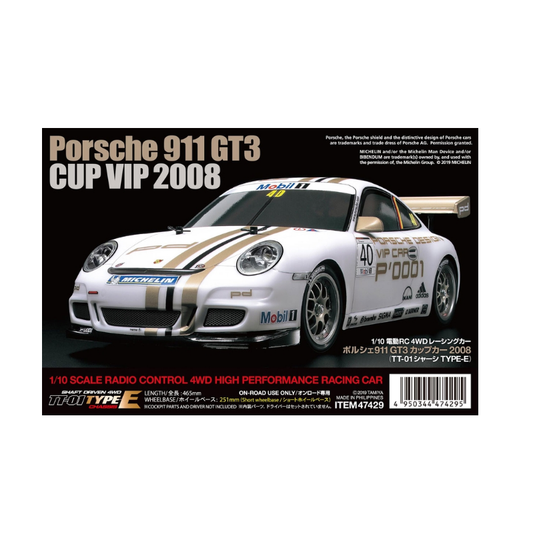 TAMIYA Porsche 911 GT3 Cup 2008 TT-01E Kit 1:10 NO ESC - 47429A