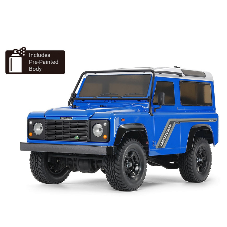 TAMIYA LAND ROVER DEFENDER 90 CC-02 Light Blue Painted NO ESC Kit 1:10 - T47478A