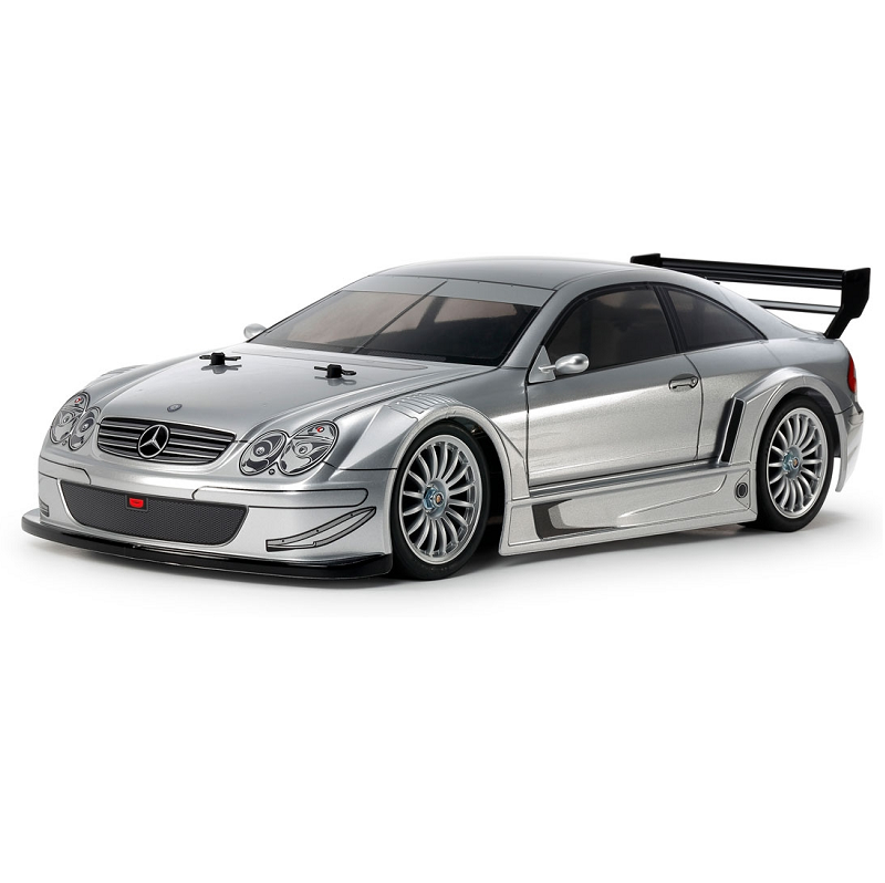 TAMIYA 2002 Mercedes-Benz CLK AMG Silver Painted Body TT-02 Kit 1:10 NO ESC - 47493A