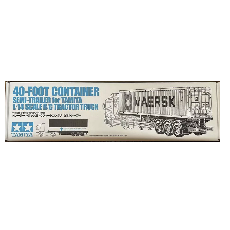 TAMIYA 40FT MAERSK CONTAINER SEMI TRAILER Kit 1:14 - T56326