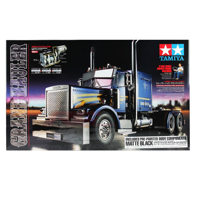 TAMIYA GRAND HAULER Tractor Truck Kit 1:14 Matte Black - T56356