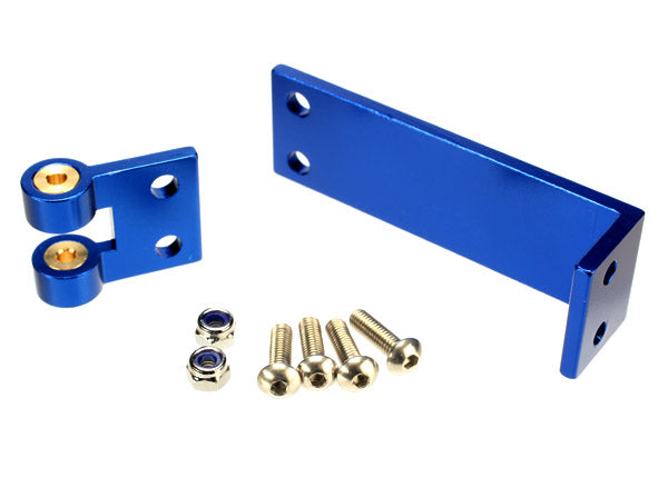 TRAXXAS Rudder Mount & Pivot Block Blue Aluminium - 5742