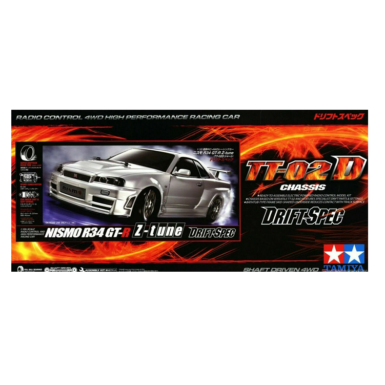 TAMIYA NISMO R34 GT-R Z-TUNE TT-02D Kit 1:10 NO ESC - T58605A