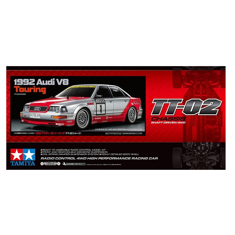 TAMIYA 1992 AUDI V8 TOURING TT-02 NO ESC Kit 1:10 - T58699A