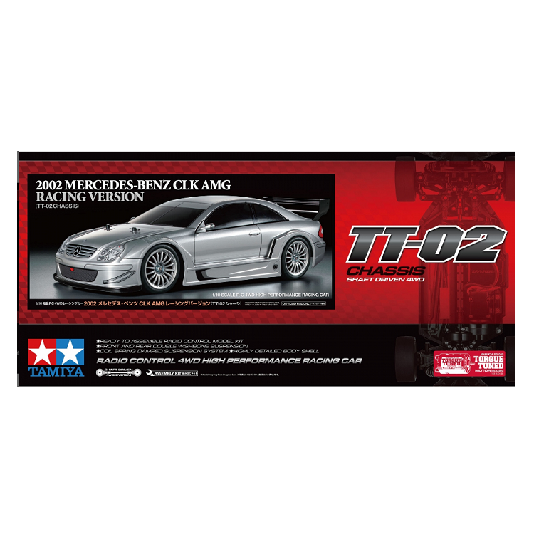 TAMIYA 2002 Mercedes-Benz CLK AMG TT-02 Kit 1:10 (NO ESC) - T58722