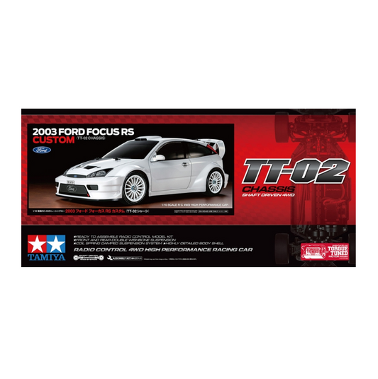 TAMIYA 2003 Ford Focus RS Custom TT-02 Kit 1:10 NO ESC - 58724