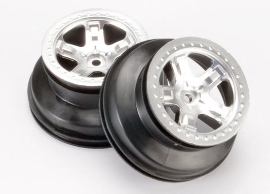 TRAXXAS SCT 5-Spoke Wheels Satin Chrome 2.2/ 3in Front 2pcs - 5874