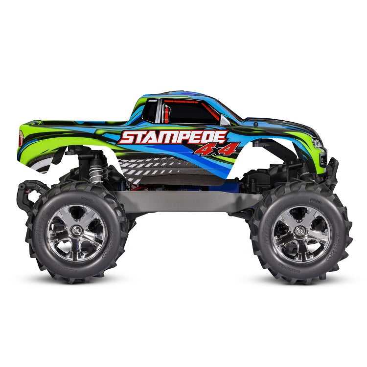 TRAXXAS STAMPEDE 4wd Monster Truck Blue w/ LED Lights, Brushed Motor, Battery & Charger - 67054-61BLU