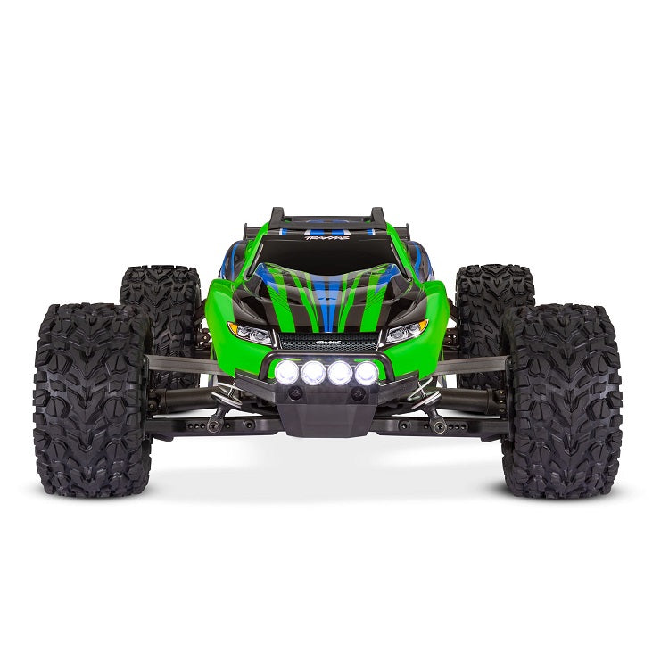 TRAXXAS RUSTLER 4WD STADIUM TRUCK Green w/ LED Lights, Battery & Charger 67064-61GRN