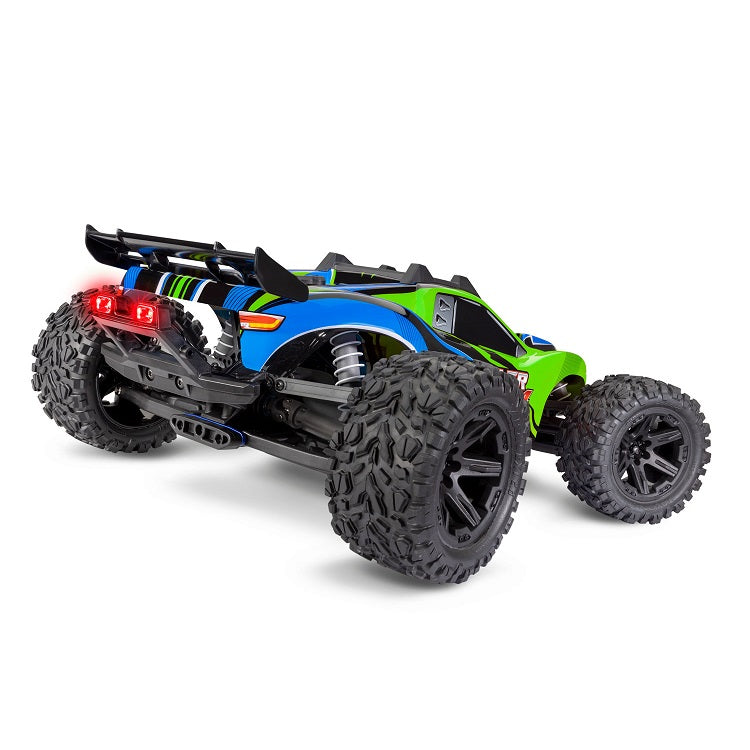 TRAXXAS RUSTLER 4WD STADIUM TRUCK Green w/ LED Lights, Battery & Charger 67064-61GRN