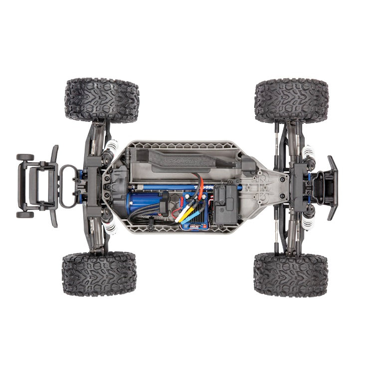 TRAXXAS RUSTLER 4wd VXL Stadium Truck Blue w/ 3500kv Brushless Motor chassis detail - 67076-4BLUE