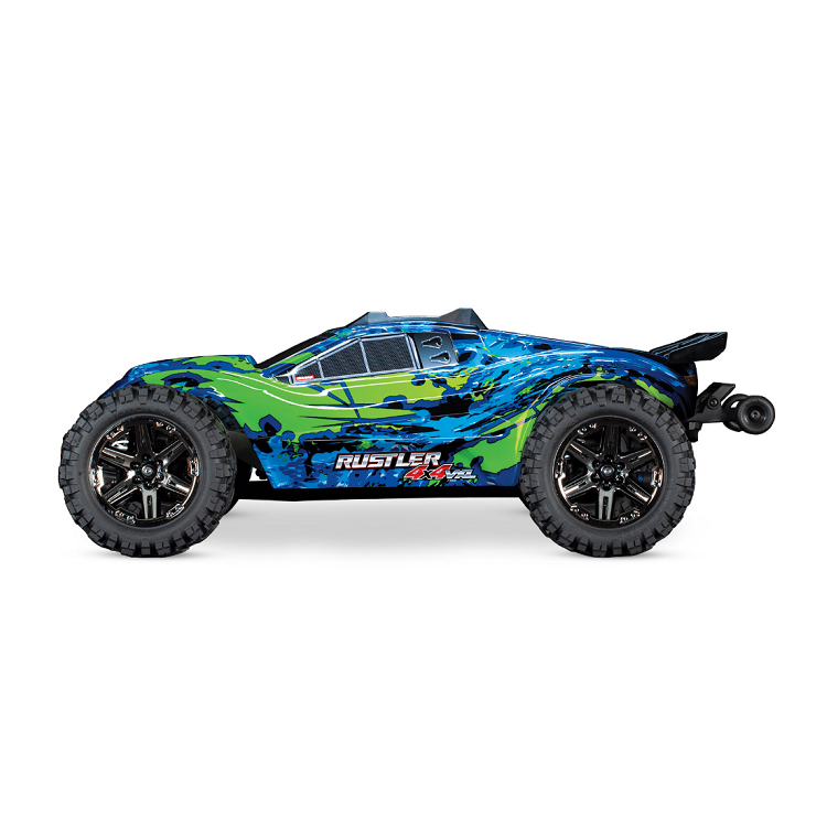 TRAXXAS RUSTLER 4wd VXL Stadium Truck Green w/ 3500kv Brushless Motor - 67076-4GRN