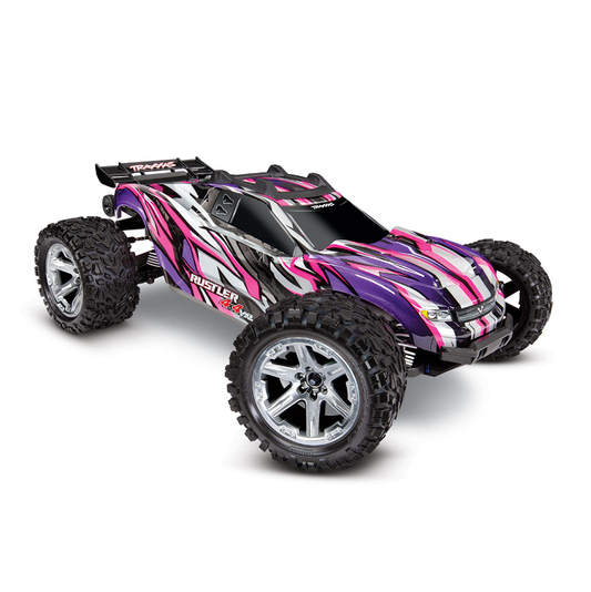 TRAXXAS RUSTLER 4wd VXL Stadium Truck Pink w/ 3500kv Brushless Motor - 67076-4PINK