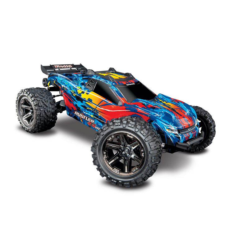 TRAXXAS RUSTLER 4wd VXL Stadium Truck Red w/ 3500kv Brushless Motor - 67076-4RED