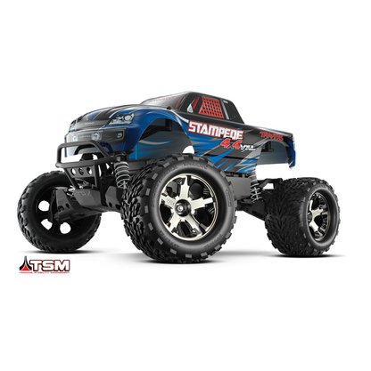 TRAXXAS STAMPEDE 4wd VXL Monster Truck Blue w/ 3500kv Brushless Motor & TSM - 67086-4BLUE