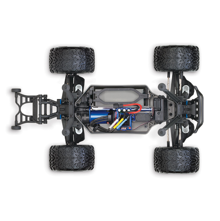 TRAXXAS STAMPEDE 4wd VXL Monster Truck Blue w/ 3500kv Brushless Motor & TSM chassis detail - 67086-4BLUE