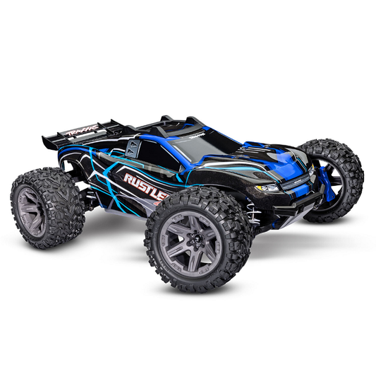 TRAXXAS RUSTLER 4WD BL-2S EHD Blue Stadium Truck w/ 3300KV Driveline - 67164-4BLUE