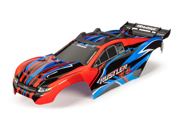 TRAXXAS Rustler 4WD Red/Blue Body Shell w/ Cage Frame - 6734R