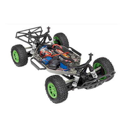 TRAXXAS SLASH 4wd Green Short Course Truck chassis detail - 68054-1GRN