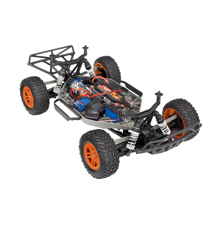 TRAXXAS SLASH 4X4 BRUSHED SC TRUCK Orange chassis detail - 68054-1ORNG