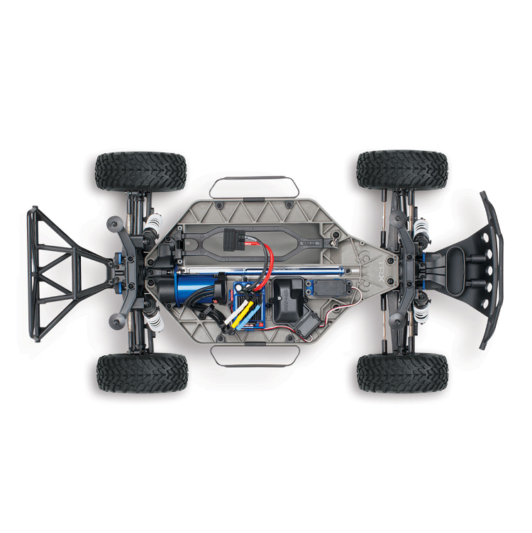 TRAXXAS SLASH 4wd VXL Fox Short Course Truck w/ 3500kv Brushless Motor chassis detail - 68086-4FOX