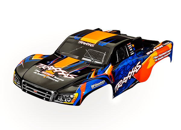 TRAXXAS Orange/ Blue Painted Body Shell suit Slash - 6812T